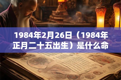1984年2月26日(1984年正月二十五出生)是什么命_命运如何 1984年2月26日(1984年正月二十五出生)是什么命_命运如何