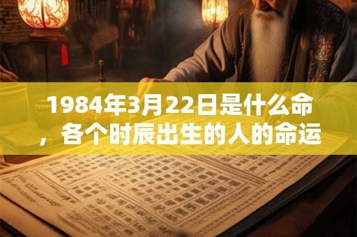 1984年3月22日是什么命,各个时辰出生的人的命运 1984年3月22日是什么命,各个时辰出生的人的命运