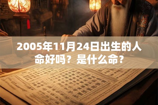 2005年11月24日出生的人命好吗？是什么命？