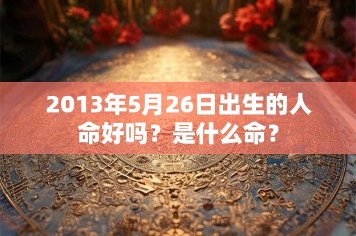 2013年5月26日出生的人命好吗？是什么命？