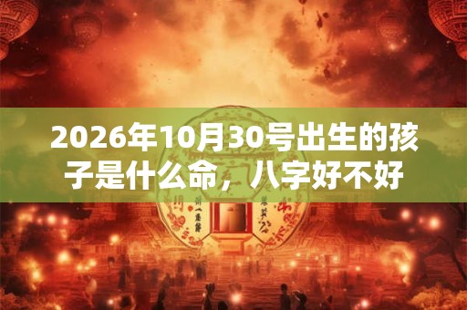 2026年10月30号出生的孩子是什么命,八字好不好 2026年10月30号出生的孩子是什么命,八字好不好