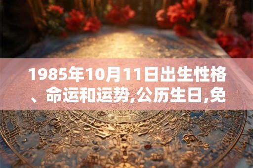 1985年10月11日出生性格、命运和运势,公历生日,免费算命