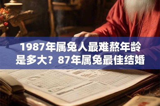 1987年属兔人最难熬年龄是多大?87年属兔最佳结婚年龄 1987年属兔人最难熬年龄是多大?87年属兔最佳结婚年龄
