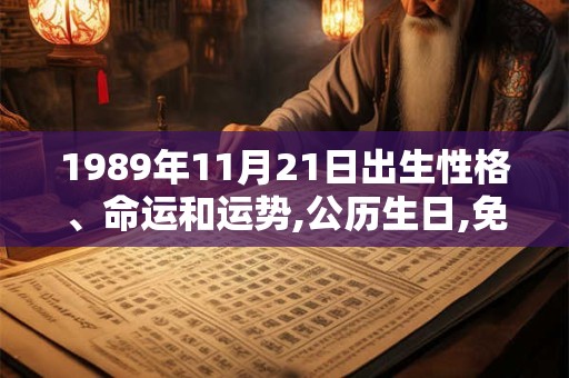 1989年11月21日出生性格、命运和运势,公历生日,免费算命