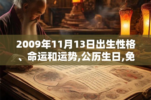 2009年11月13日出生性格、命运和运势,公历生日,免费算命 2009年11月13日出生性格、命运和运势,公历生日,免费算命