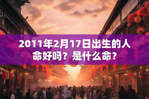 2011年2月17日出生的人命好吗？是什么命？