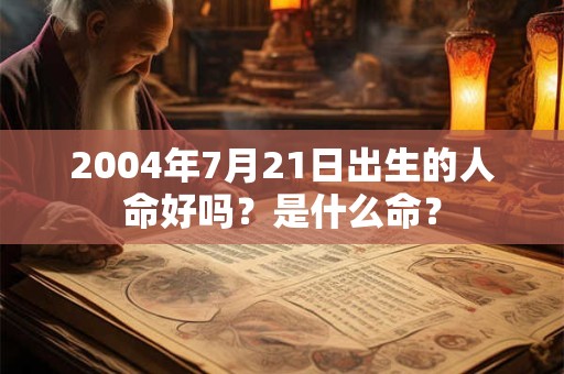 2004年7月21日出生的人命好吗?是什么命? 2004年7月21日出生的人命好吗?是什么命?