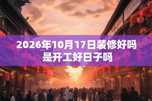 2026年10月17日装修好吗 是开工好日子吗 2026年10月17日装修好吗 是开工好日子吗