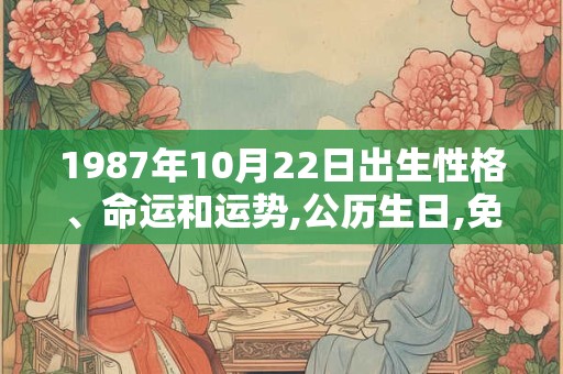 1987年10月22日出生性格、命运和运势,公历生日,免费算命 1987年10月22日出生性格、命运和运势,公历生日,免费算命