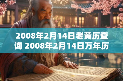2008年2月14日老黄历查询 2008年2月14日万年历黄道吉日 2008年2月14日老黄历查询 2008年2月14日万年历黄道吉日