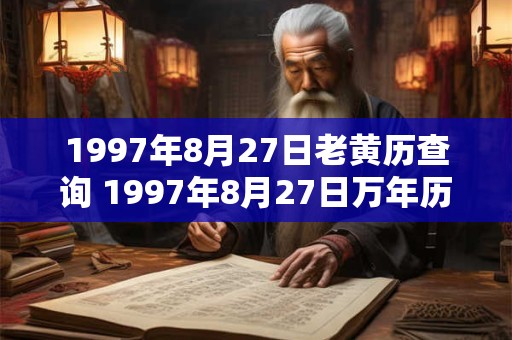 1997年8月27日老黄历查询 1997年8月27日万年历黄道吉日 1997年8月27日老黄历查询 1997年8月27日万年历黄道吉日