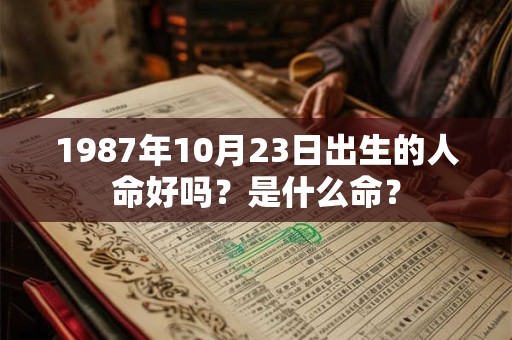 1987年10月23日出生的人命好吗？是什么命？