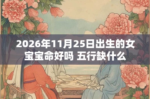 2026年11月25日出生的女宝宝命好吗 五行缺什么 2026年11月25日出生的女宝宝命好吗 五行缺什么