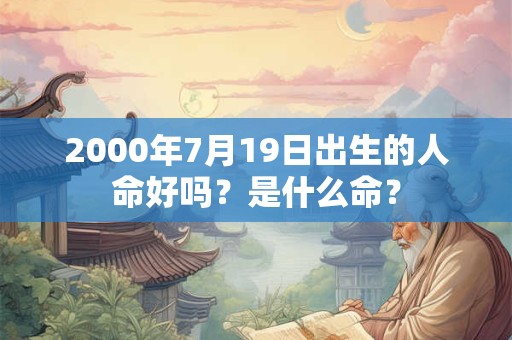 2000年7月19日出生的人命好吗?是什么命? 2000年7月19日出生的人命好吗?是什么命?