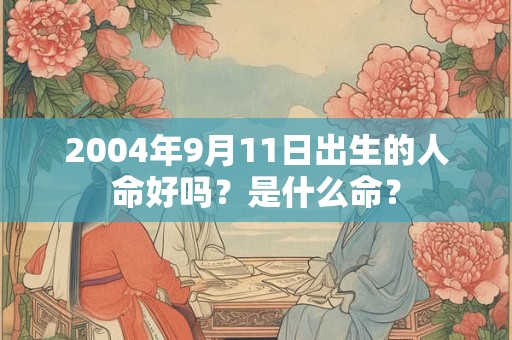 2004年9月11日出生的人命好吗?是什么命? 2004年9月11日出生的人命好吗?是什么命?
