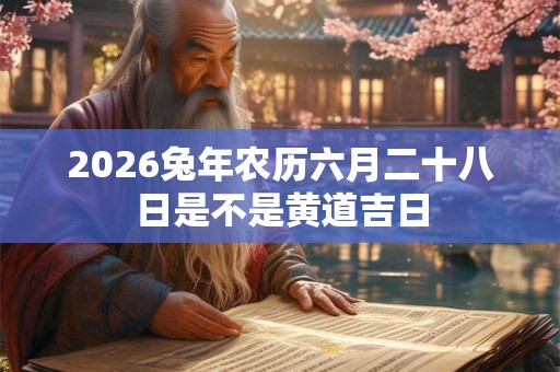 2026兔年农历六月二十八日是不是黄道吉日