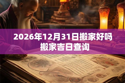 2026年12月31日搬家好吗  搬家吉日查询