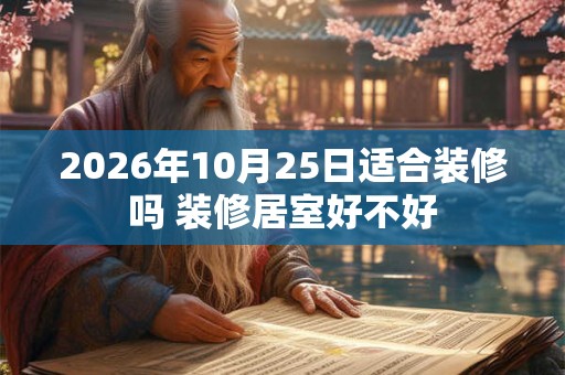 2026年10月25日适合装修吗 装修居室好不好