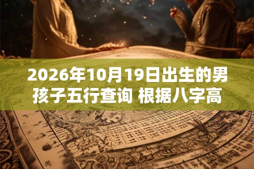 2026年10月19日出生的男孩子五行查询 根据八字高分起名