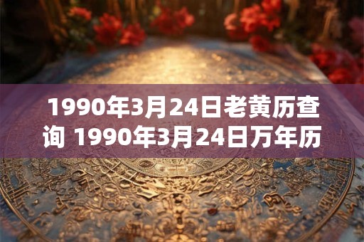 1990年3月24日老黄历查询 1990年3月24日万年历黄道吉日 1990年3月24日老黄历查询 1990年3月24日万年历黄道吉日