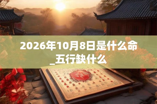 2026年10月8日是什么命_五行缺什么 2026年10月8日是什么命_五行缺什么