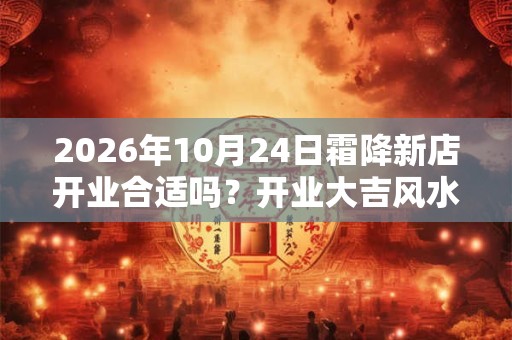 2026年10月24日霜降新店开业合适吗?开业大吉风水讲究? 2026年10月24日霜降新店开业合适吗?开业大吉风水讲究?