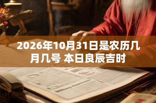 2026年10月31日是农历几月几号 本日良辰吉时 2026年10月31日是农历几月几号 本日良辰吉时