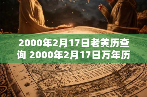2000年2月17日老黄历查询 2000年2月17日万年历黄道吉日