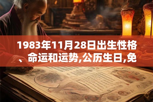 1983年11月28日出生性格、命运和运势,公历生日,免费算命 1983年11月28日出生性格、命运和运势,公历生日,免费算命