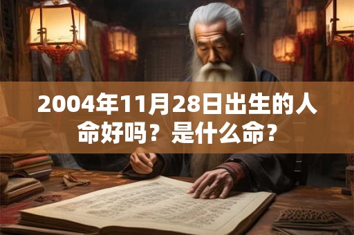 2004年11月28日出生的人命好吗?是什么命? 2004年11月28日出生的人命好吗?是什么命?