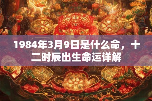 1984年3月9日是什么命,十二时辰出生命运详解 1984年3月9日是什么命,十二时辰出生命运详解