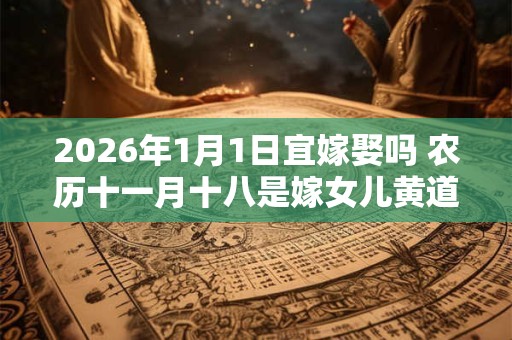 2026年1月1日宜嫁娶吗 农历十一月十八是嫁女儿黄道吉日吗 2026年1月1日宜嫁娶吗 农历十一月十八是嫁女儿黄道吉日吗