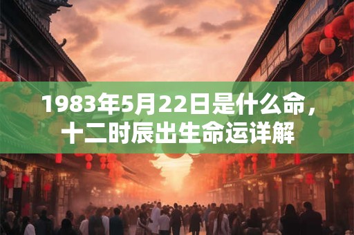 1983年5月22日是什么命,十二时辰出生命运详解 1983年5月22日是什么命,十二时辰出生命运详解