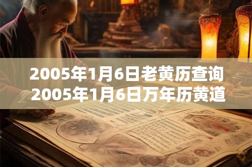 2005年1月6日老黄历查询 2005年1月6日万年历黄道吉日