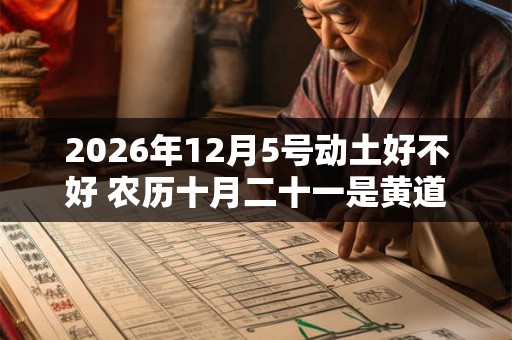 2026年12月5号动土好不好 农历十月二十一是黄道吉日吗 2026年12月5号动土好不好 农历十月二十一是黄道吉日吗