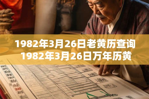 1982年3月26日老黄历查询 1982年3月26日万年历黄道吉日