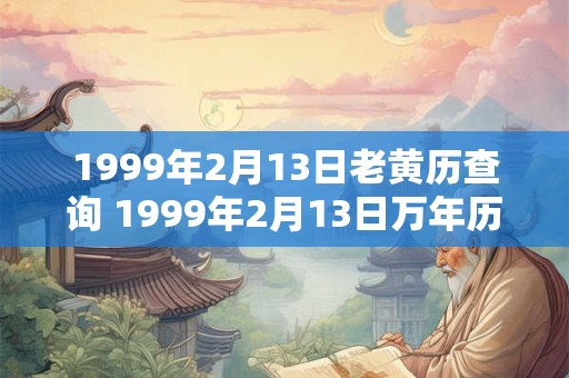 1999年2月13日老黄历查询 1999年2月13日万年历黄道吉日 1999年2月13日老黄历查询 1999年2月13日万年历黄道吉日