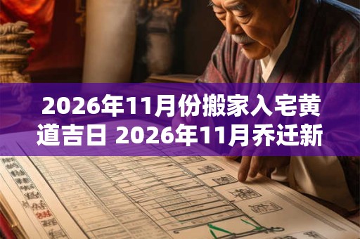 2026年11月份搬家入宅黄道吉日 2026年11月乔迁新居最旺日子