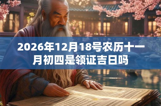 2026年12月18号农历十一月初四是领证吉日吗