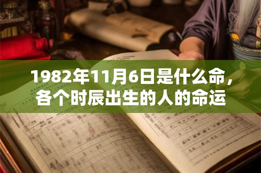 1982年11月6日是什么命，各个时辰出生的人的命运