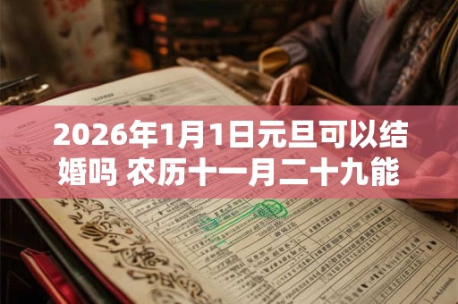 2026年1月1日元旦可以结婚吗 农历十一月二十九能不能办婚礼 2026年1月1日元旦可以结婚吗 农历十一月二十九能不能办婚礼