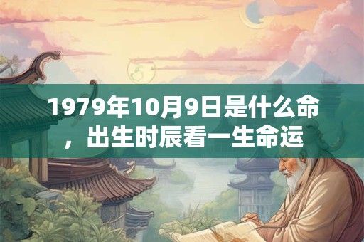 1979年10月9日是什么命，出生时辰看一生命运