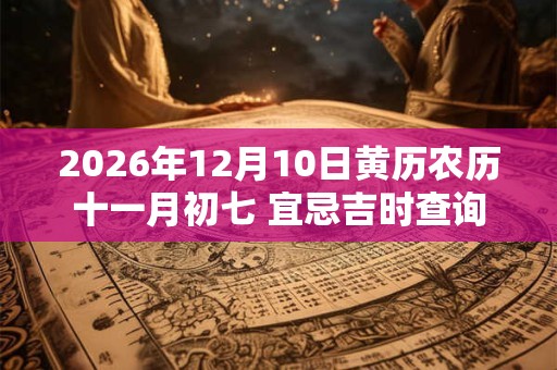 2026年12月10日黄历农历十一月初七 宜忌吉时查询