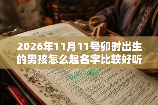 2026年11月11号卯时出生的男孩怎么起名字比较好听