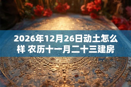2026年12月26日动土怎么样 农历十一月二十三建房合适吗