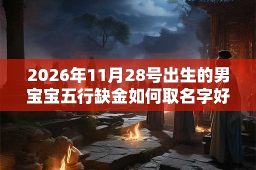2026年11月28号出生的男宝宝五行缺金如何取名字好