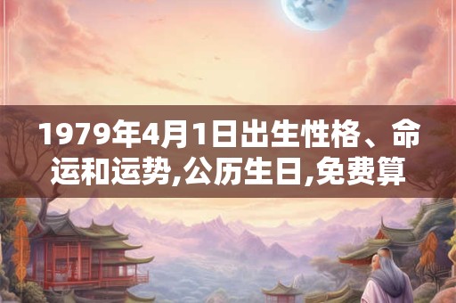 1979年4月1日出生性格、命运和运势,公历生日,免费算命 1979年4月1日出生性格、命运和运势,公历生日,免费算命