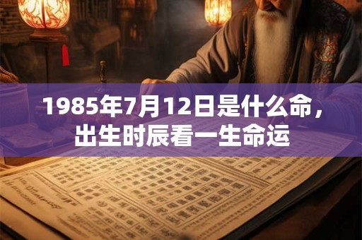 1985年7月12日是什么命,出生时辰看一生命运 1985年7月12日是什么命,出生时辰看一生命运