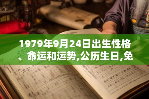 1979年9月24日出生性格、命运和运势,公历生日,免费算命 1979年9月24日出生性格、命运和运势,公历生日,免费算命