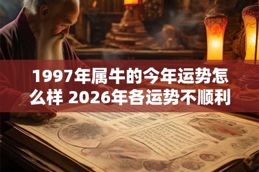 1997年属牛的今年运势怎么样 2026年各运势不顺利 1997年属牛的今年运势怎么样 2026年各运势不顺利